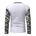 Multicolor Camouflage Pattern Long Sleeves T-shirt - Camouflage Green
