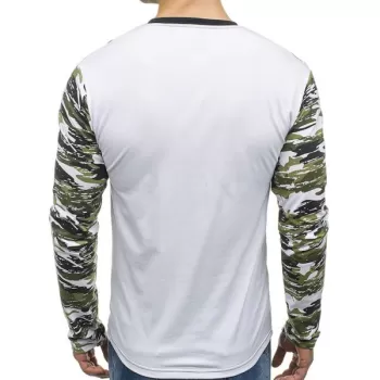 Multicolor Camouflage Pattern Long Sleeves T-shirt - Camouflage Green