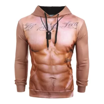 Naked Belly etters Print Drawstring Hoodie - Apricot