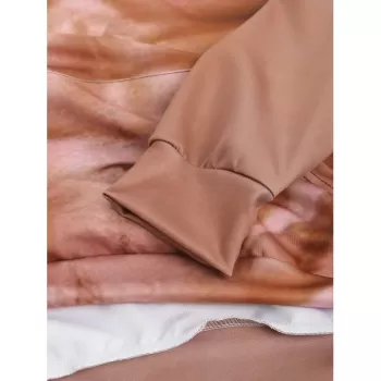 Naked Belly etters Print Drawstring Hoodie - Apricot