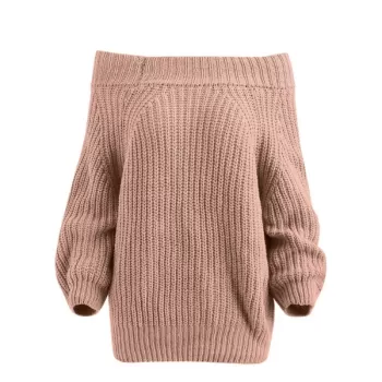 Off The houlder Plain weater - Light Brown