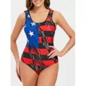 One-piece American Flag Low Back wimsuit -