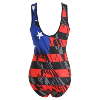 One-piece American Flag Low Back wimsuit -