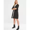 Open Front Thin Coat - Black