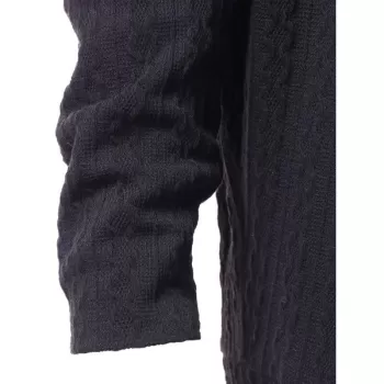 Open One Shoulder Long Sleeve Tunic Dress - Dark Gray