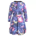 Outer Space Fit and Flared Mini Dress - Royal Blue