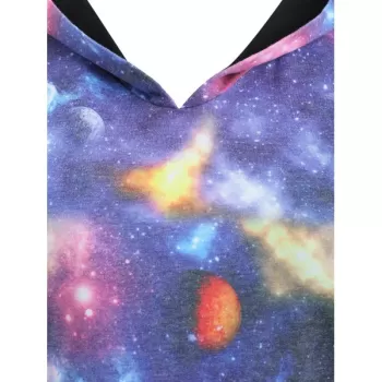 Outer Space Fit and Flared Mini Dress - Royal Blue