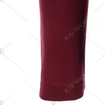 Overlap Two Tone Tee - Red With Black