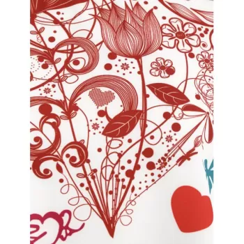 Owls Trees Print Mini Trapeze Dress - White