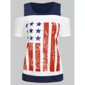 Patriotic Cold Shoulder Top -