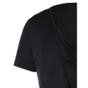 Pile Heap Collar esh Panel T-shirt - Black