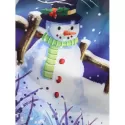 Pleated Christmas anta Claus Elk nowman Print urplice Dress - Purple Iris