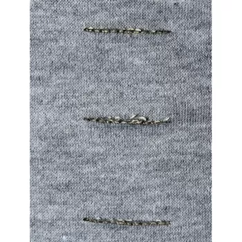 Pleated Raglan Sleeve Ripped Pullover Hoodie - Light Gray