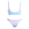 Plunge Ombre Color hell Bikini et -