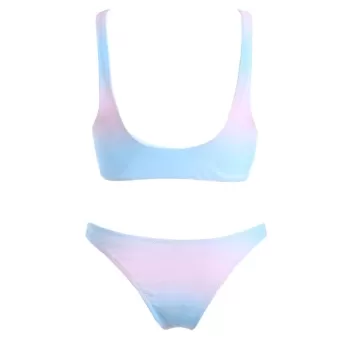 Plunge Ombre Color hell Bikini et -