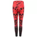Print Color Block Leggings - Red