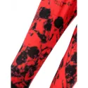 Print Color Block Leggings - Red