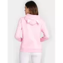 Printed Fleece Lining Cat Ear Hoodie - Pink