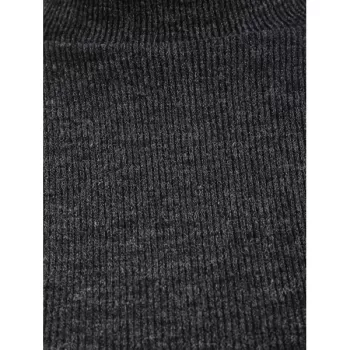 Puff Sleeve Mini Sweater Dress - Dark Gray