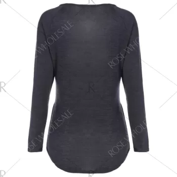 Raglan Sleeves High ow T-Shirt - Deep Gray