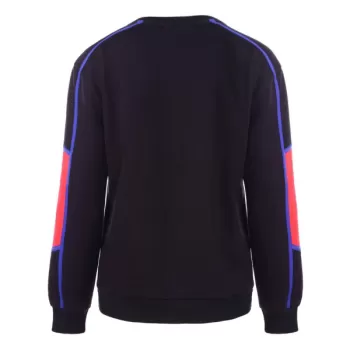 Ribbed Color Block Sweatshirt - Black