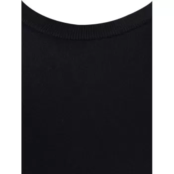 Ribbed Color Block Sweatshirt - Black