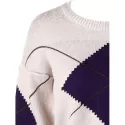 Ripped Drop Shoulder Knit Sweater - Warm White One