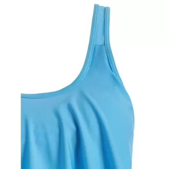 Ruched Rainbow ermaid Tankini Swimsuit - Crystal Blue