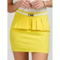 Ruffle Belt Insert Mini Fitted kirt - Yellow