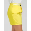Ruffle Belt Insert Mini Fitted kirt - Yellow