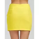Ruffle Belt Insert Mini Fitted kirt - Yellow
