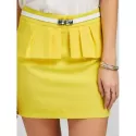 Ruffle Belt Insert Mini Fitted kirt - Yellow