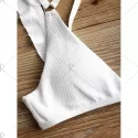 Ruffle Detail Low Waisted Bikini Set - White
