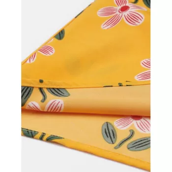 Ruffle Floral A ine Dress - Bee Yellow