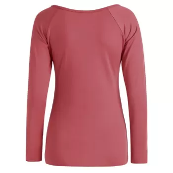 coop Neck Lace Panel Plain T-shirt - Watermelon Pink