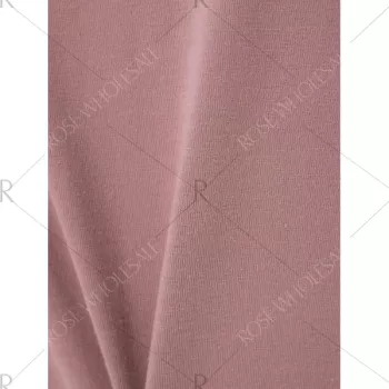 Scoop Neck Long Sleeve Tie-Dyeing  T-Shirt For Women - Coffee