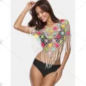 See Through Fringe Insert Cover Up - White One