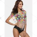 See Through Fringe Insert Cover Up - White One