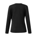 Self Tie Solid Drop Shoulder Sweater - Black