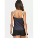 Sequins Denim Tank Top - Dark Gray