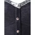 Sequins Denim Tank Top - Dark Gray