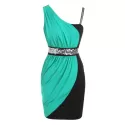 equins kew Neck Bodycon Dress - Macaw Blue Green