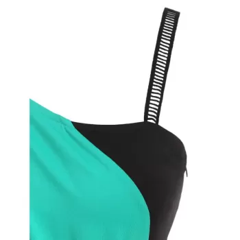 equins kew Neck Bodycon Dress - Macaw Blue Green