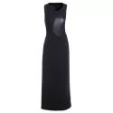 Sexy Style Jewel Neck Asymmetrical Backless Sleeveless Dress For Women - Black