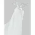 Sexy V-Neck Sleeveless Laciness Backless Women's Dress - White