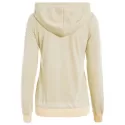 Simple ong Sleeve Hooded Pocket Design Women's Hoodie - Apricot
