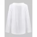 Skew Collar Button Up Blouse - White