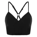 Sleeveless Smocked Crop Top - Black