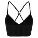 Sleeveless Smocked Crop Top - Black