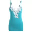 Slip Top with Lace - Light Blue